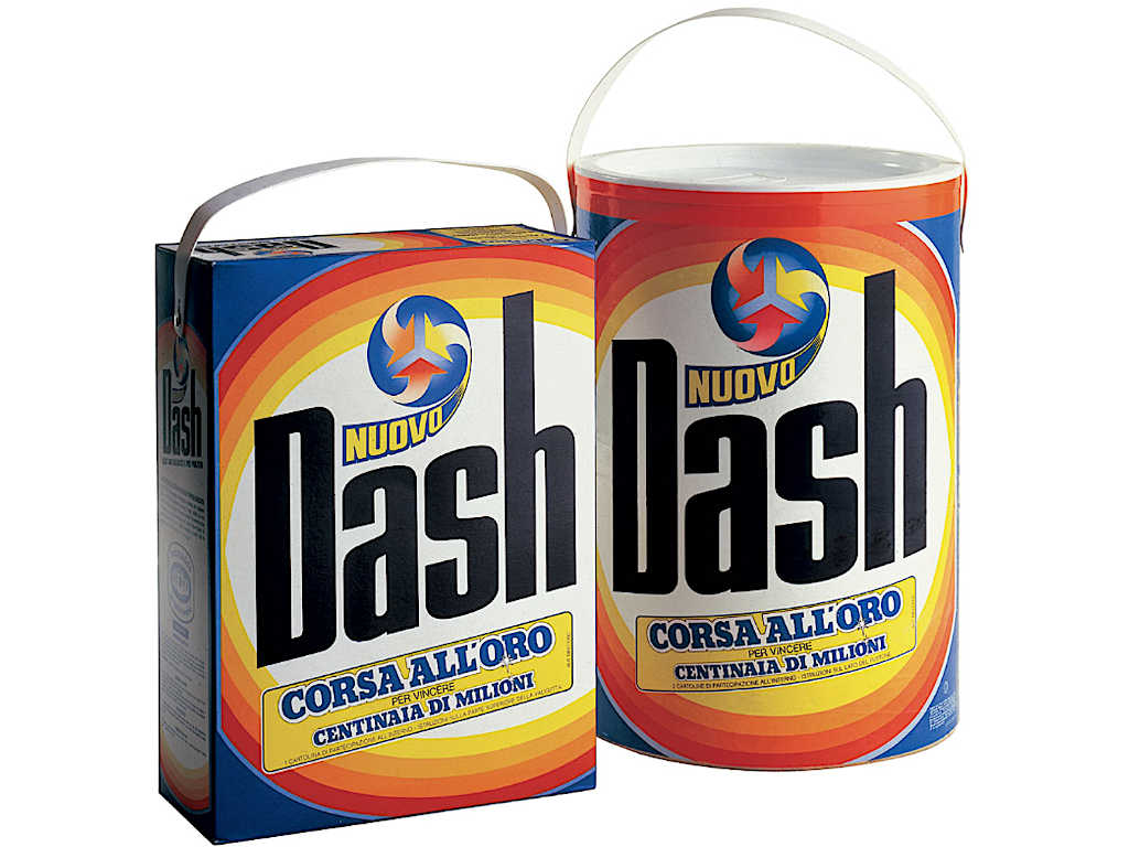 Il detersivo Dash e il suo iconico fustino